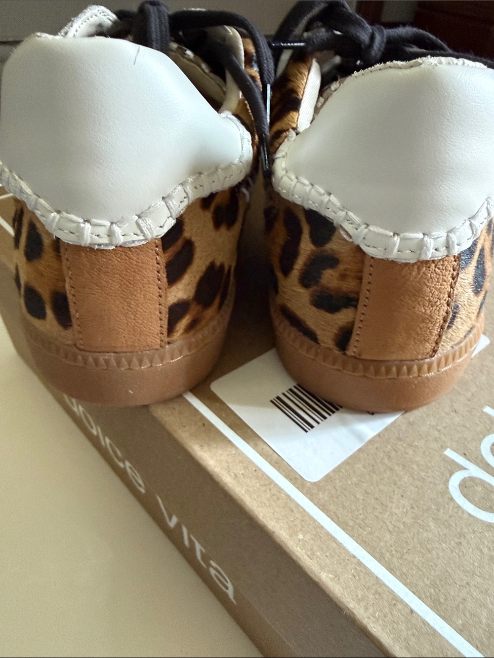 NWT DOLCE VITA NOVICE STITCH DK. LEOPARD SNEAKER 8.5 - Picture 7 of 11